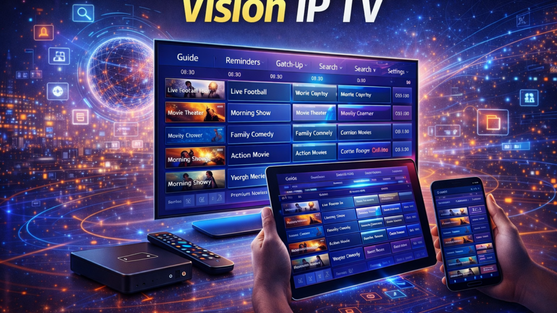 best iptv epg source showing electronic program guide on smart tv and streaming devices